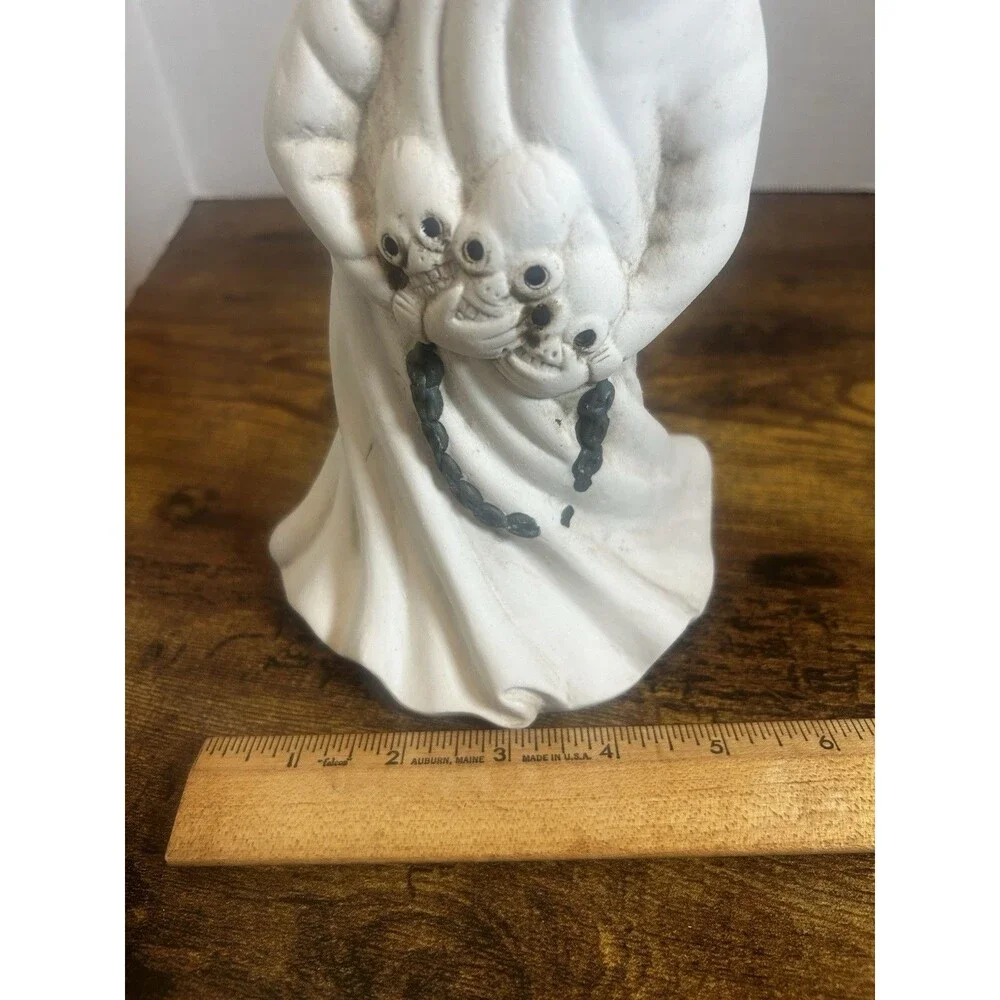 Dalton Halloween Ghost Skeleton Candle Holder Vintage Spooky Ceramic Decor